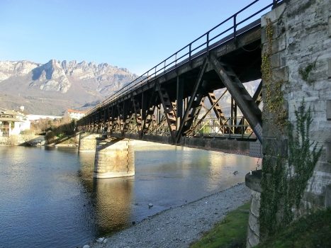 Lecco Railroad Bridge across river Adda