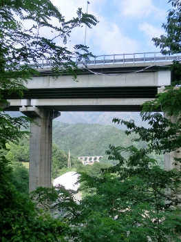 Bric-Ronco Viaduct and, in the back, Ceresolo Viaduct