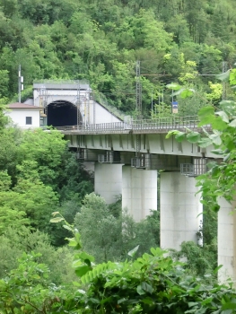 Zuc dal Bor Tunnel western portal and Val Aupa Viaduct