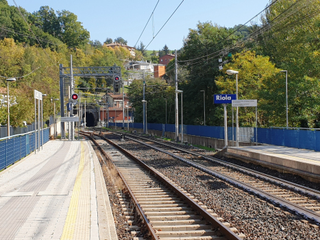 Riola Station and Riola Tunnel southern portal