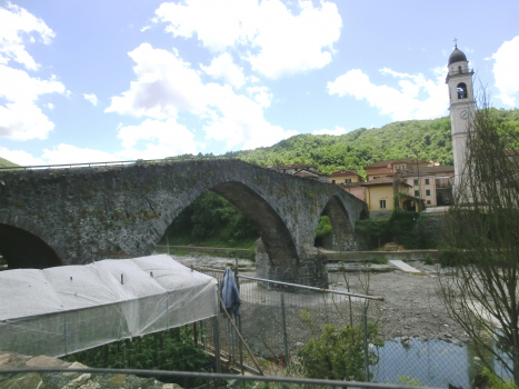 Medieval bridge over the Scrivia