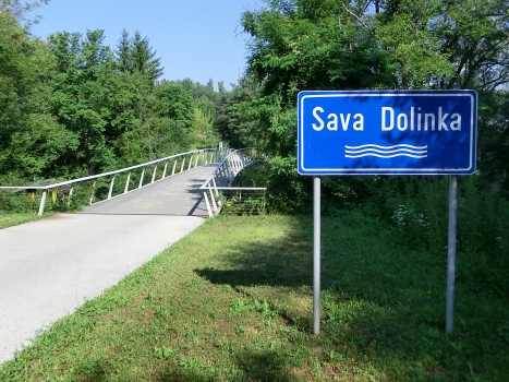 Geh- und Radwegbrücke Bled Sava Dolinka