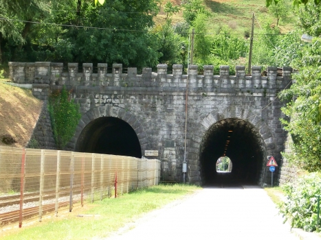 Kostanjevica I (on the left) and II Tunnel northern portals