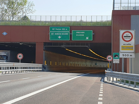 Spresiano Tunnel eastern portals