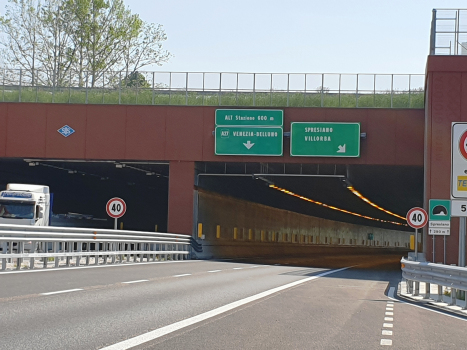 Spresiano Tunnel eastern portals