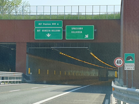 Spresiano Tunnel western portals
