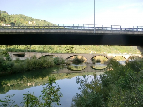 Serchio Viaduct and Sesto a Moriano Serchio railroad Bridge