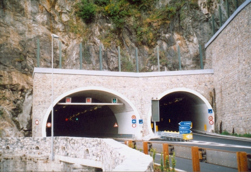 Breva (on the left) and Tivano Tunnel northern portals