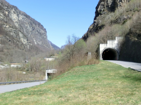 Mescolana Tunnel (on the left) and Conoia Tunnel southern portals