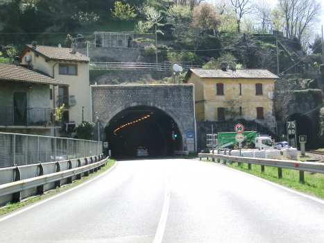 Verceia road and railroad (on the right) Tunnel northern portals
