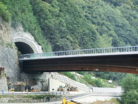 Adda-Bitto Viaduct and Selva Piana Tunnel western portal under construction