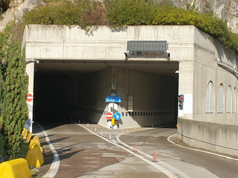 Punta Forbisicle-Campione Tunnel, branches Trento-Campione and Campione Brescia portal