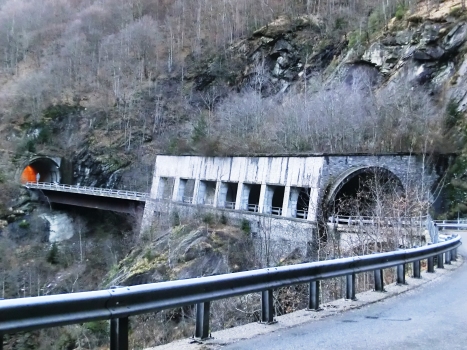 Stabioli II Tunnel (on the left) and Stabioli I Tunnel eastern portals