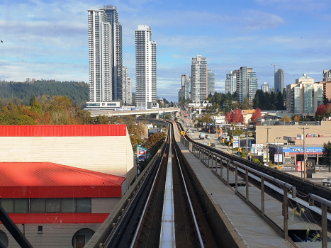 Expo Line and, on the backyard, Millennium Line Evergreen Extension