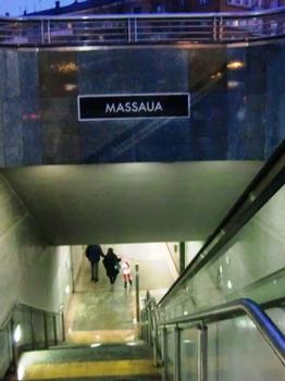Massaua Metro station, access