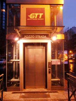 Pozzo Strada Metro station, lift