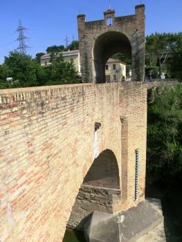 Tolentino Devil's Bridge across Chienti river