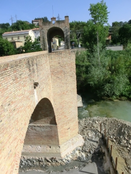 Tolentino Devil's Bridge across Chienti river