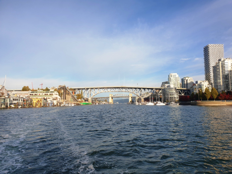 Granville Street Bridge and, on the backyard, Burrard Bridge