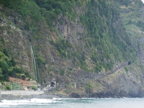 Agua d'Alto Tunnel eastern portal (on the left) and Ribeira Funda Tunnel eastern portal