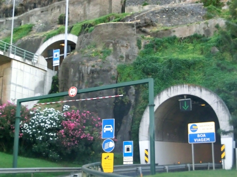 Marmeleiros Tunnel (on the left) and Marmeleiros Tunnel enter branch western portals