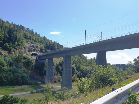 Ønna Bridge and, at the end, Langangen Tunnel western portal