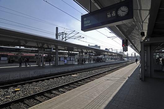 Bahnhof Wien Meidling, die ebenerdigen Gleisanlagen