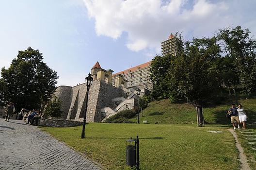 Burg Bratislava Stand der Restaurierungsarbeiten im August 2008