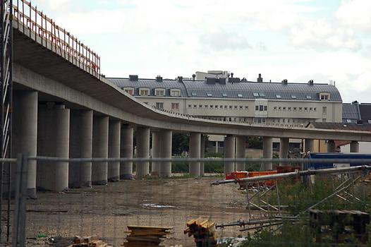 U 2 Extension in Vienna - Erzherzog Karl Elevated Rail Bridge