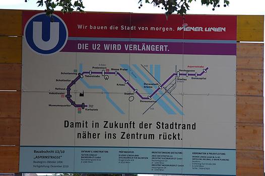 Extension of the U 2 subway line in Vienna