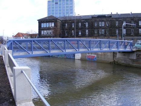 Pedestrian bridge across Roter Main near Z.O.H. Bus Station Bayreuth