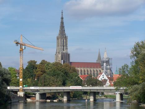 Pont ferroviaire d'Ulm en construction