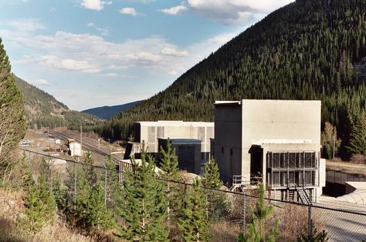 The backside of the East Portal structure for the Moffat Tunnel