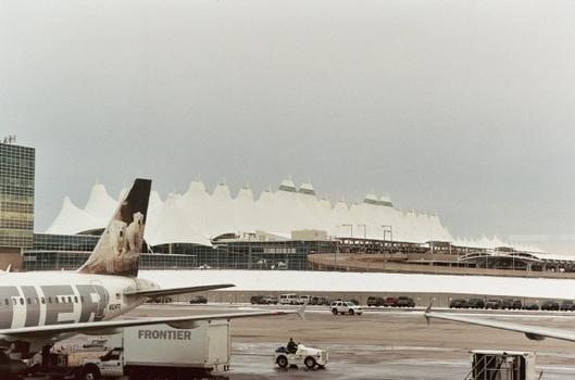 The tent roof of Denver International Airport main terminal