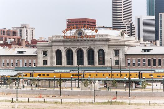 Union Station with some of the Denver Skyline