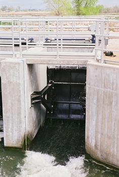 Greeley Canal Number 3. View of one of the radial gates