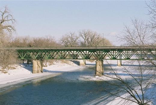 Views of the Old Shakopee Bridge. This bridge is now only open to pedestrians and bicycles