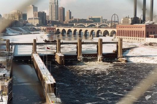 Views of the Lower Saint Anthony Falls Lock and Dam
