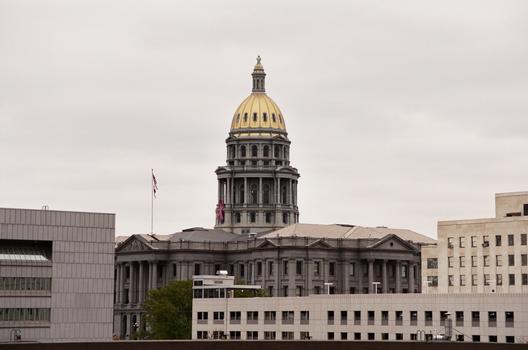 Colorado State Capitol as seen from the parking garage at the Museum Residences