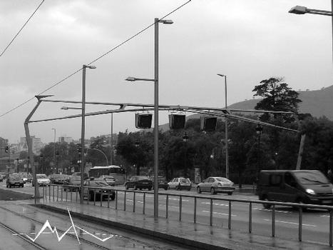 Signalanlage der Avenida Diagonal Norte in Barcelona