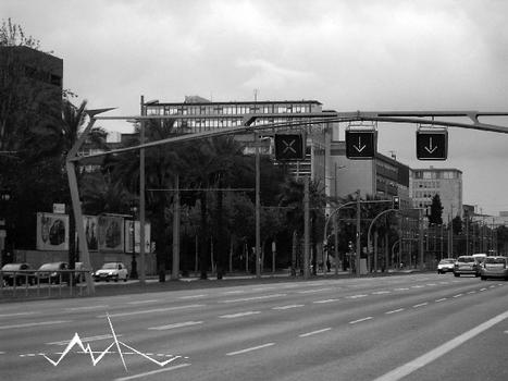 Traffic Signs, Avda. Diagonal, Barcelona, Spain by Santiago Calatrava