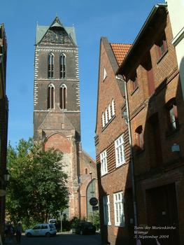 Turm der Marienkirche in Wismar / Mecklenburg-Vorpommern