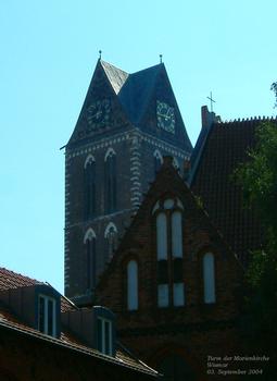 Turm der Marienkirche in Wismar / Mecklenburg-Vorpommern