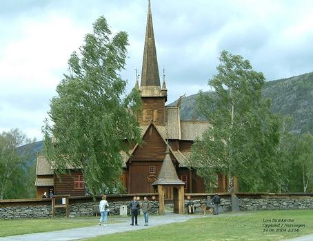 Stabkirche Lom in Oppland / Norwegen