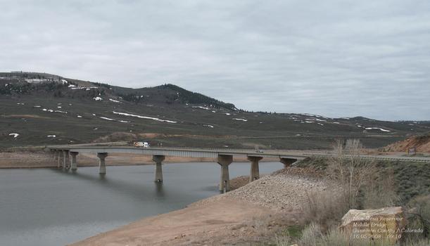 Middle Bridge / Blue Mesa Reservoir in Gunnison County / Colorado / USA