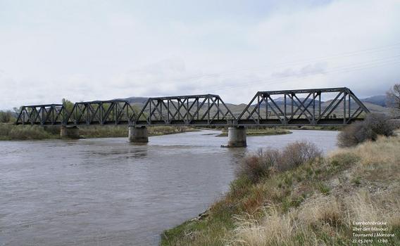 Eisenbahnbrücke über den Missouri in Townsend / Montana