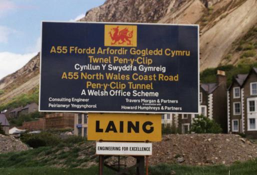Pen-y-Clip Tunnel, A55, Pays de Galles