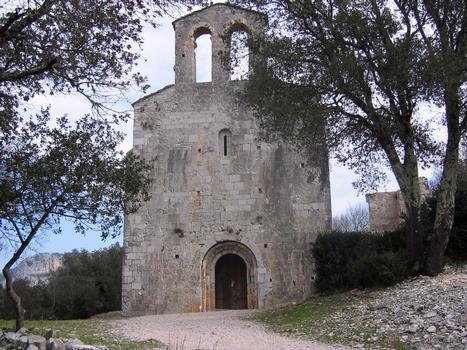 Eglise Saint-Etienne-d'Issensac (Commune de Brissac, Département de l'Hérault, Languedoc-Roussillon, France)
