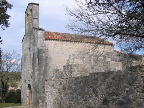 Eglise Saint-Etienne-d'Issensac (Commune de Brissac, Département de l'Hérault, Languedoc-Roussillon, France)