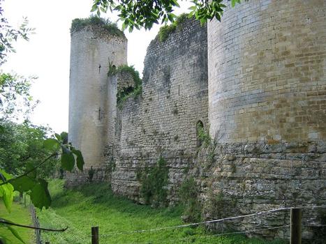 Château du Coudray-Salbart 12ème et 13ème siècle, Tour du Moulin, Grosse Tour , Echiré, Deux-Sèvres, Poitou-Charentes, France